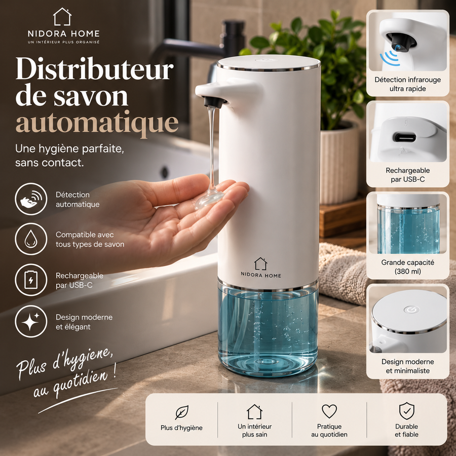 Distributeur de Savon Automatique – 350 ml
